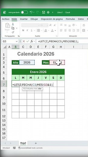 Cómo Crear un CALENDARIO DINÁMICO en Excel 2026 (Paso a Paso) 📅