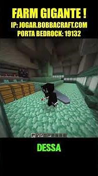 Farm Gigante no Servidor Survival de Minecraft Survival Java e Bedrock