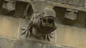 'Alien' gargoyle on ancient Paisley Abbey