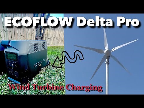 EcoFlow Delta Pro Solar Generator: Wind Turbine Charging.