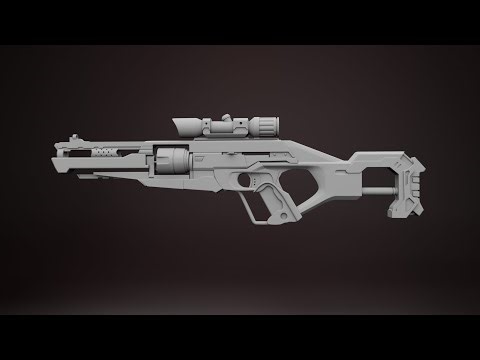 Sci-fi Weapons.3D Gun Modelling.Maya-Gun-Modelling.
