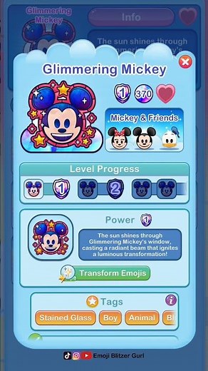 Glimmering Mickey Expressions - Disney Emoji Blitz