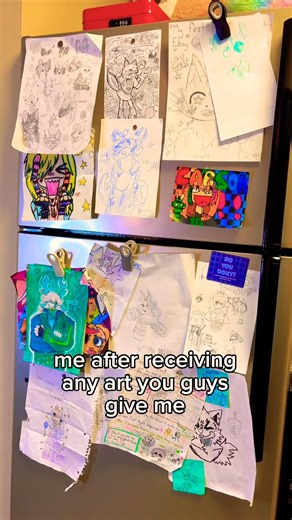 thank you guys for all the amazing art😭🩷 #furry #furries #art #fanart #shorts #fursuit