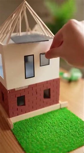 Building a Mini House with Real Cement and Bricks
