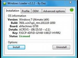 Активатор Windows 7 Xtreme Loader