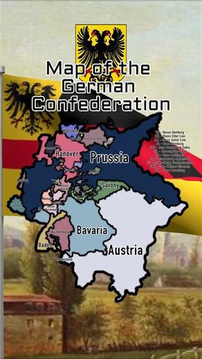 Map of the German Confederation #germany #history #austria