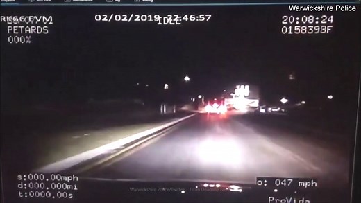 Police release dramatic footage of drunk driver pursuit