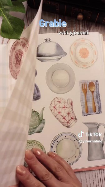 Unboxing My New Sticker Collage Book ✂️📖 @grabieofficial #paperasmr #junkjournal #stickerbook #arttok #grabie