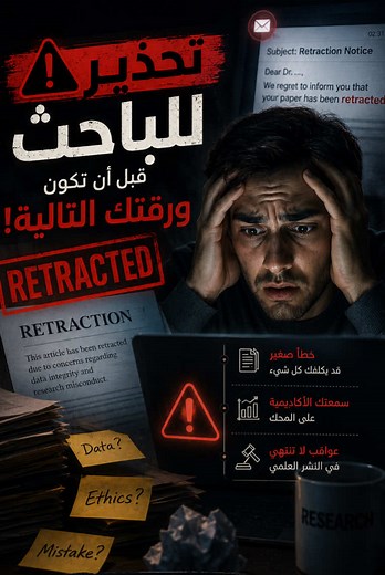 نشر الورقة لا يعني الامان المطلق. بعد النشر ممكن ورقتك تنسحب. احذر. #retraction #البحث_العلمي #ماجستير #دكتوراه
