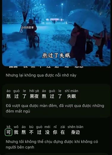 #lyricvideo 3 languages ​​Don't leave me in this cold winter 别在这个冬把我给丢下