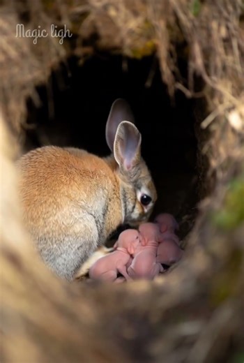 Beautiful Moment: Birth of Baby Rabbits in the Nest 🐰✨