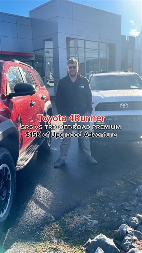 Williams Auto Group on Instagram: "$15K difference… but is it worth it? 😏 Everyday 4Runner vibes vs full off-road beast mode. Let’s break it down. 🔥 #4RunnerTrimComparison #TRDvsSR5 #4RunnerLifeStyle #OffRoadVsDaily #ToyotaAdventureReady #Toyota4Runner #TRD4Runner"