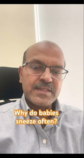 Why do babies sneeze often?