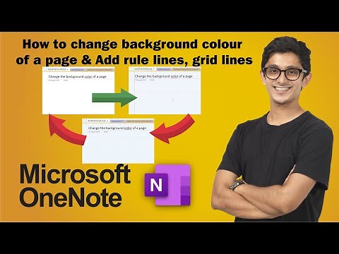 How to change background colour of a page | How to add rule lines | How to add grid lines | OneNote