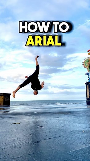 Theo Necker on Instagram: "Save it for your next session 👍🏻 Aerial is one of the easiest flips to learn. Get your cartwheel clean first and then move on to harder variations with one arm and finally fly ✈️ If you’re stroll struggling with the cartwheel, check the link in my bio I just published the cartwheel program in my app so beginners can learn it too. You also find the butterfly kick there which is a similar move to the aerial. Tag me in your cartwheel/aerial attempts to get reposted 😌💪