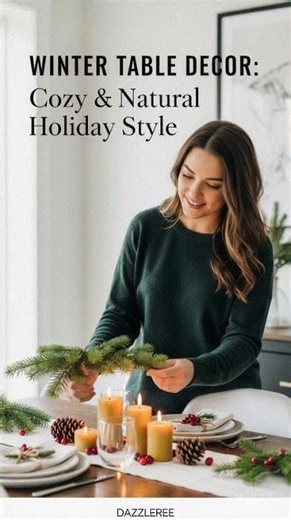 Winter Table Decor: Cozy & Natural Holiday Style