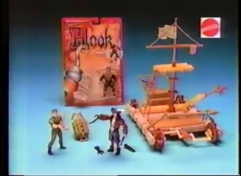 Hook action figures and Attack Raft by Mattel, 1991. | Killer Toys & Games