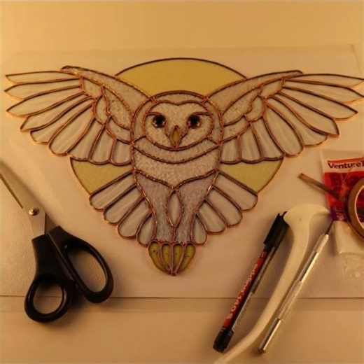 Cool creative idea! Stained Glass Barn Owl by Mr.Hi!