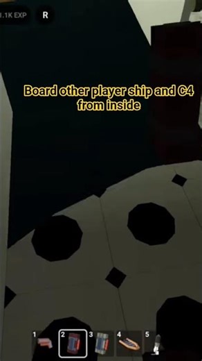 Exploding random player ship from inside #roblox #sailandsink