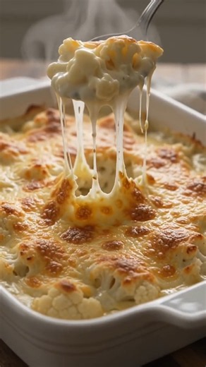 🥦🧀 Cheesy Cauliflower Casserole! 😋🔥