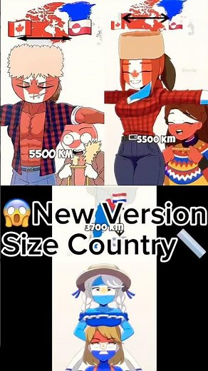 🍿Part2 New Version Size Countries #countryhumans #countrygirls #countrysize #compilation