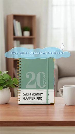 2026 Plan Book Productivity Planner, Spiral Bound Organizer, 400 Pages, Weekly & Monthly Schedule, Fun Personalized Design, Built-In Pocket #coachnotebook #pocketnotebooks #coachplanner #coffeetablewithstorage #cutenotebooks #officegirlydeskaccessories; #luxurydailyplanner #whiteboardcalendar #durableorganizer #journalaccessories