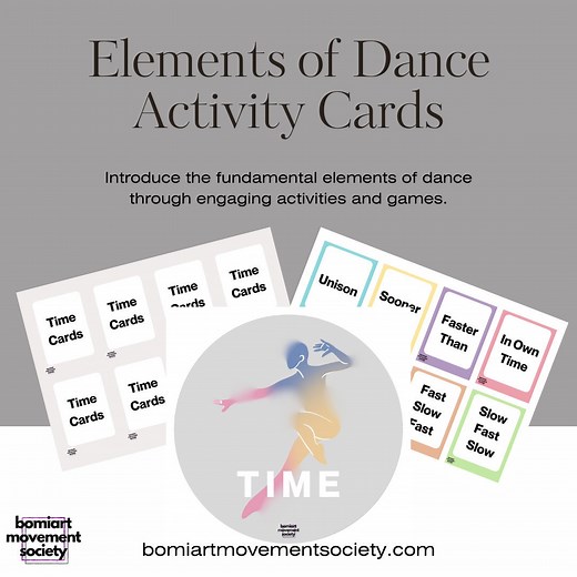 Elements of Dance Activity Cards - Etsy