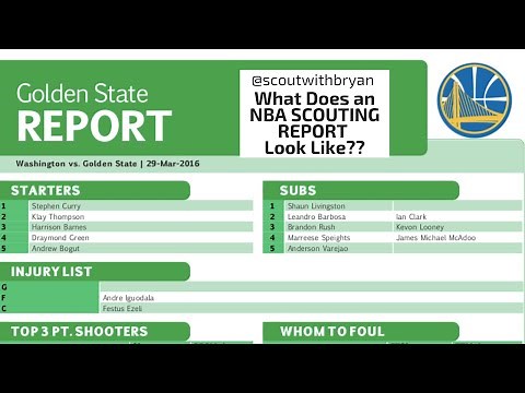 What Does an NBA SCOUTING REPORT Look Like?!!