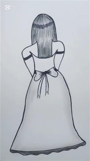 Simple sketch, deep elegance 🎀 #drawing #diy #shorts #sketch