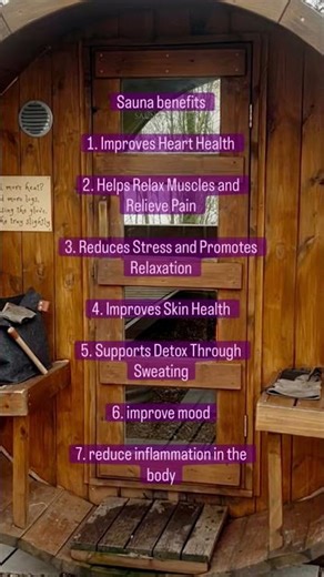 Here are 7 benefits to using a sauna 🌿💚