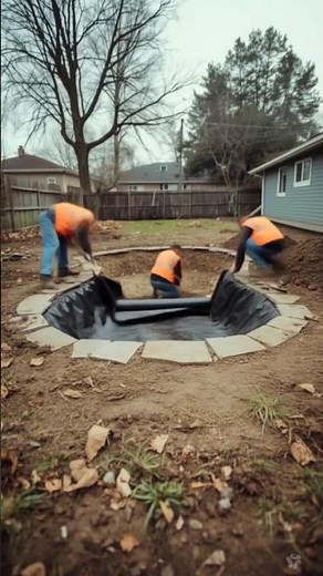 Backyard Fish Pond Transformation in Minutes!#shorts