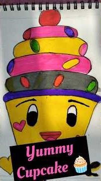 HOW TO draw a cupcake step by step | कप केक 🧁#shortfeed #shorts #trending #drawing #cake #ytshorts