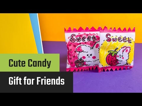 How to Make Cute Candy Gift Wrap – Easy DIY Present for Friends