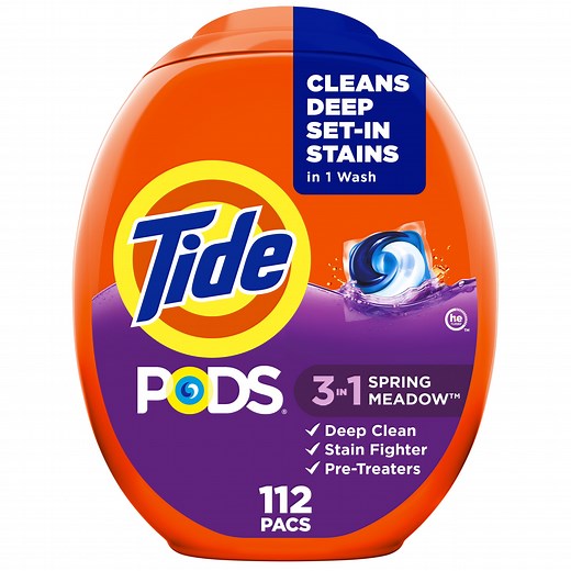 Tide PODS Liquid Laundry Detergent Packs, Spring Meadow Scent, 112 Count