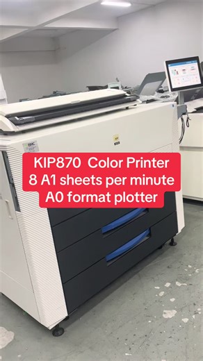 KIP870 Color Printer: 8 A1 Sheets Per Minute