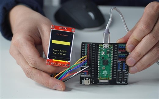 树莓派 Pico 与 ST7735显示屏的接线方式