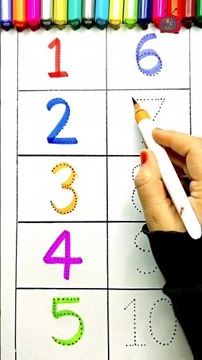 1–10 Dotted Number Tracing Challenge ✏️🔥