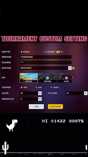 Free Fire Tournament Custom Createing Settings ⚙️ #freefire #tournament #surjovaib2k #tondegamer #ff