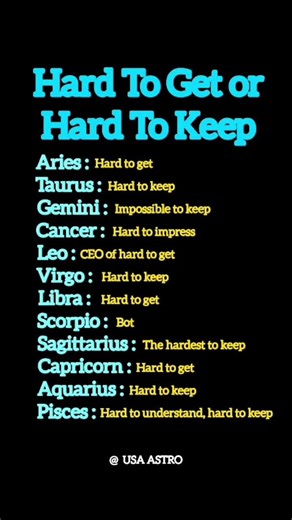 Hard To Gets vs Hard To Keep #zodiac​ #zodiacsigns​ #astrology​ #horoscope​ #tarot​