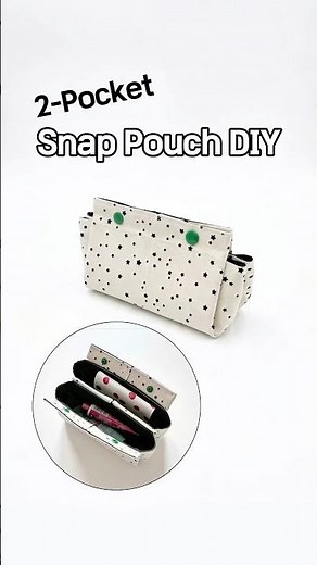 10-Minute 2 Pocket Multi Pouch DIY 👛 Easy Snap Pouch Sewing Tutorial