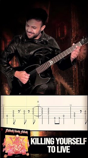 【BLACK SABBATH】[ Killing Yourself To Live ] cover by Masuka | LESSON | GUITAR TAB