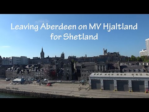NorthLink ferry MV Hjaltland leaving Aberdeen for Shetland