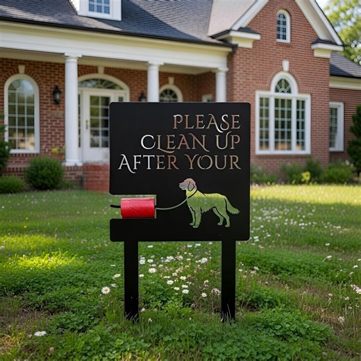 Dog Poop Bag Dispenser Sign, Pick up After Your Dog Yard Sign - Etsy