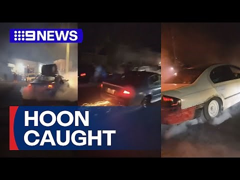 Moment police take down teen hoon caught on camera | 9 News Australia