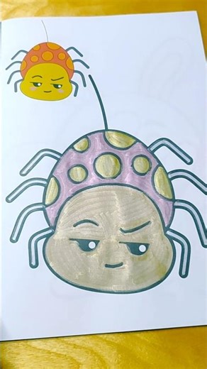 Cute Spider. #cute,#spider,#web,spider coloring page #coloring