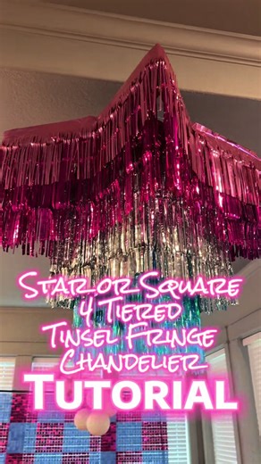 Tinsel Fringe Chandelier: DIY Tutorial