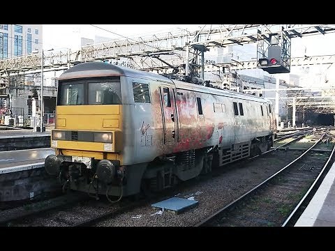 LNER Class 91 blunt end first, attachment to Mk4 coaches, King's Cross