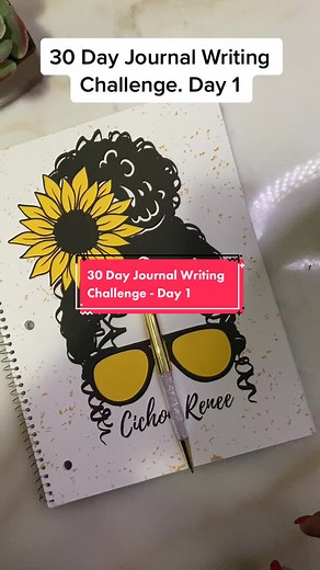 30 Day Journal Writing Challenge Day 1. For those who are busy and dont have time to journal write a one word or one sentence entry. #journaling #journalprompts #journalpromptsforselflove #reflect #busymoms #journalforselfcare #blackgirlsjournal #healingjourney #journalideas #journalingchallenge #journalprompt