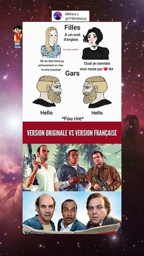 Version originale de GTA vs version française 🤣 #memes #humour #viralshort #drole #snapchat
