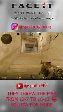 FACEIT MATCH POINT 1v5 💀 | 0.001% CHANCE OF WINNING… | #faceit